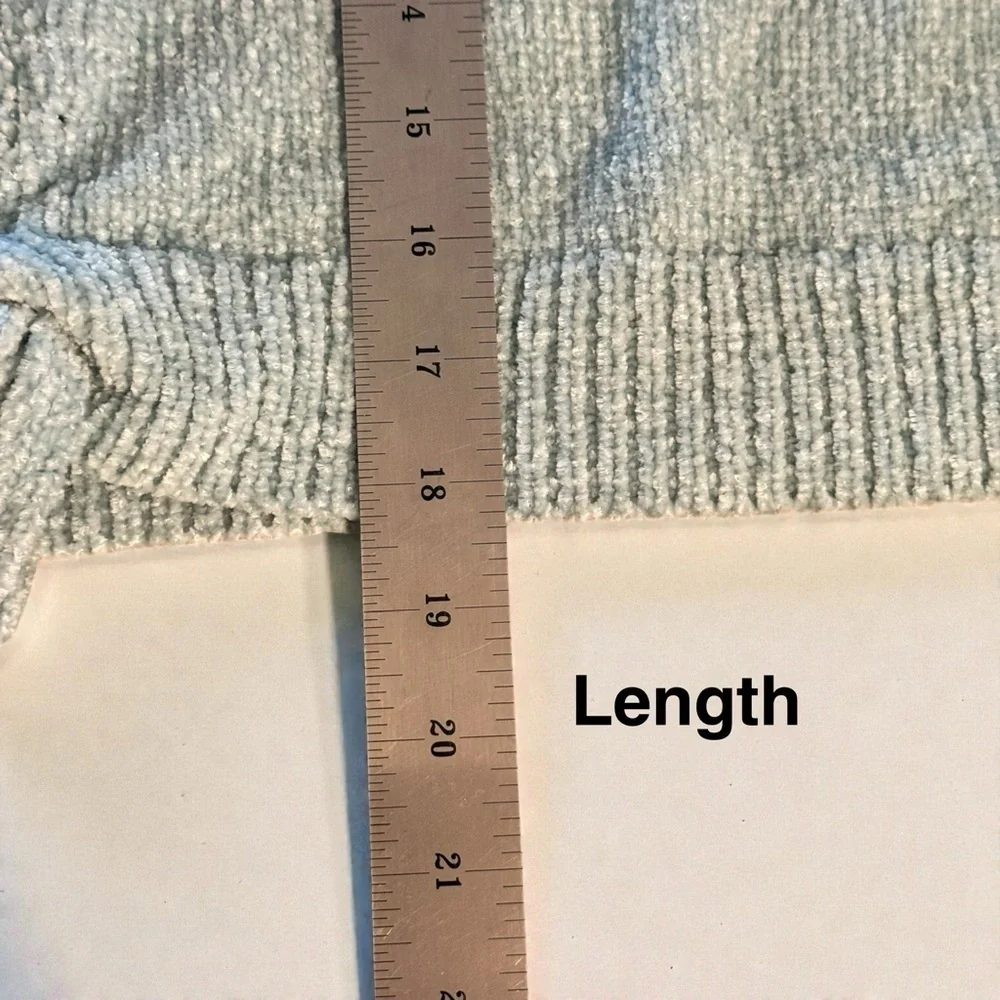 Blush & Bloom Chenille Cowl Neck Women’s Sweater XL Mint Green Oversized Soft